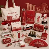 Coffret Cadeau de Bienvenue Singapour : Mug, Bouteille, Carnet, Pochette, Porte-clés, Sac Fourre-tout – Ensemble Souvenir Personnalisé pour la Reconnaissance du Personnel
