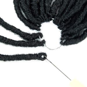 18 pulgadas Goddess Faux Locs Straight Gypsy Locs Crochet Hair 3 <span class=keywords><strong>Tone</strong></span> Ombre Dreadlocks Pre-Looped Extensiones de cabello sintético - Product Image 2