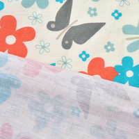 Tissu imprimé à motif animalier, absorbant l'humidité, 85% coton, 15% lin, 135 g/m², pour chemise et jupe, personnalisation du motif