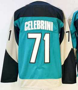 Herren San Jose 71 Macklin Celebrini 9 Logan Couture Großhandel Top-Qualität US-Amerika Genähte Sport-Eishockey-Trikots - Product Image 4