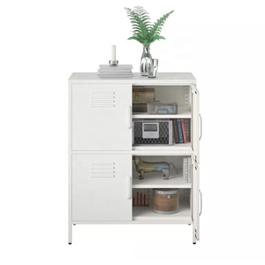 Gran oferta, armario de almacenamiento de acero Vertical con puerta abatible de 4 puertas, muebles de sala de estar, aparador Credenza para dormitorio, sala de estar de Metal - Product Image 2