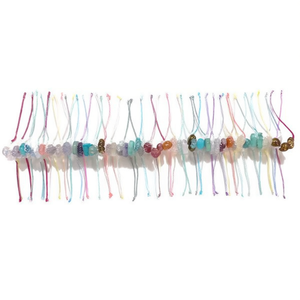 Bracelet en perles de pierre multicolores réglable pour femme, accessoire de mode - Product Image 2