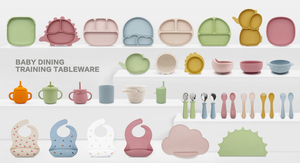 Melikey BPA Free Kids Silicone Dinware Placa de succión Baby Bowl Niños Silicon Feeding Set Baby - Product Image 6