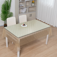 Nappe en PVC transparente à paillettes dorées RNPT, imperméable et décorative, pour les tables de mariage, de banquet et d'événements