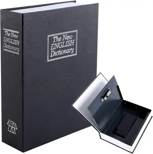 새로운 사전 영어 전환 책 안전 비밀 은둔 책 숨겨진 안전 홈 책 안전 상자 키 잠금