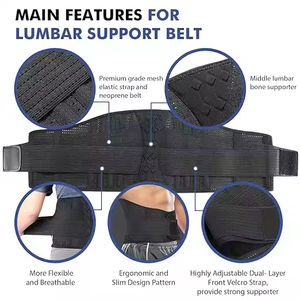 Neoprene Lower <strong>Back</strong> Support for Lifting <strong>Disc</strong> <strong>Herniation</strong> Sciatica Pain Relief Breathable One Size Lumbar Support for Men Women - Product Image 5