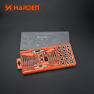 Outils de coupe de précision professionnels HARDEN, jeu de tarauds et filières en acier allié 40 pièces - Product Image 4