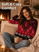 Pull de Noël à motif d'araignée, imprimé numérique 3D, pull de fête, motif flocon de neige, tricot unisexe personnalisé