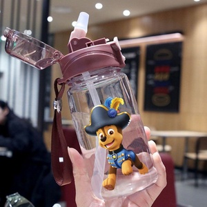 Vaso Infantil con Pajita de la Patrulla Canina, Botella Deportiva Portátil con Correa de Transporte - Product Image 4