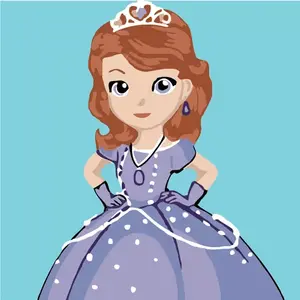 Toile de peinture à l'huile Frozen par nombres, princesse, bon marché pour enfants