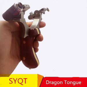 Rodamiento láser infrarrojo 304 Lengua de dragón de acero inoxidable Eslinga de tiro de cuero plana sin presión rápida para tirachinas de caza - Product Image 2