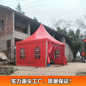 Carpa Pagoda Cuadrada Impermeable de PVC y Tela Oxford para Exposiciones, con Estructura Metálica para Todas las Estaciones - Product Image 4