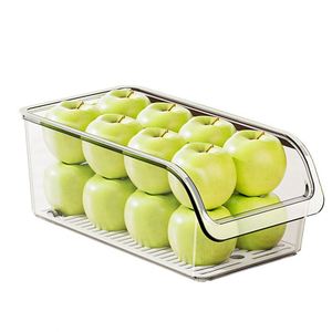 Caja de Almacenamiento Transparente para Refrigerador, de Plástico de Grado Alimenticio, para Huevos, Verduras y Frutas, con Ruedas - Product Image 5