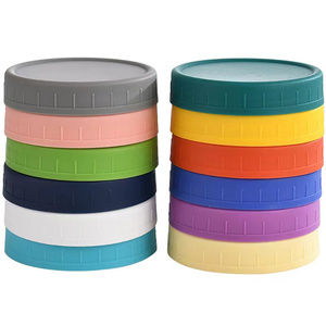Tapón de rosca de plástico de <span class=keywords><strong>boca</strong></span> Regular sin BPA 70mm 87mm colores blanco Rojo Negro dorado para tapas y cierres de botellas de tarro de vidrio Mason - Product Image 3