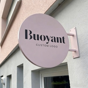 Outdoor Hanging Advertising Board <b>Wall</b> Mounted Blade <b>Sign</b> Custom Business Logo <b>Sign</b> for Storefront Restaurant Cafe Shop - Product Image 1