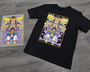 Film de transfert thermique DTF personnalisé pour guerrier d'anime, autocollants manga japonais de qualité A pour T-shirts noirs, dessin animé en gros - Product Image 1