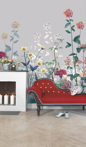 Carta <span class=keywords><strong>da</strong></span> parati murale con paesaggio naturale personalizzato stampante 3d fiori floreali design decorazione d'interni carta murale pittura artistica - Product Image 4