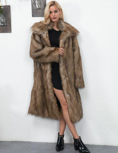 Manteau en fausse fourrure pour femmes, automne-hiver, vêtements de rue pour femmes, long trench en fausse fourrure - Product Image 4