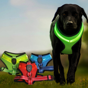 Rarewe High-end regolabile sport nuovo stile speciale imbracatura per <span class=keywords><strong>cani</strong></span> riflettente con LED morbido cane imbracatura Comfort per il cane - Product Image 1