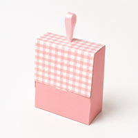 Mini boîte cadeau carrée portable en papier avec pelliculage mat, couleurs personnalisées, design de dessin animé pour emballage cosmétique, anniversaire, fête prénatale