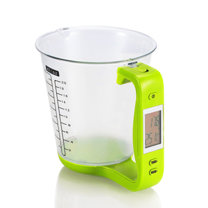 Bilancia da cucina elettronica da cucina per ponderazione in plastica ecologica e tazza di misurazione - Product Image 3