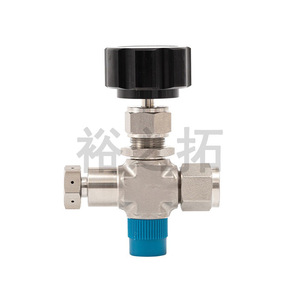 Vanne de cylindre haute pression en acier inoxydable 304 316L, type à trois voies angulaire, pour utilisation avec gaz corrosifs et liquides sous pression moyenne - Product Image 1
