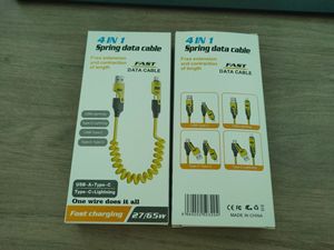 Câble de charge de voiture rétractable 4 en 1 - Câble de données de charge rapide pour Micro-<span class=keywords><strong>USB</strong></span> et Type-C, charge ultra rapide - Product Image 6