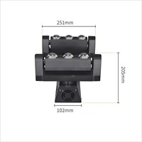 Lumière de scène à faisceau à six têtes à deux bras, KTV, 6 pièces, 20W, tête mobile, diffusion en direct, couleur pleine, rotation, éclairage de scène coloré