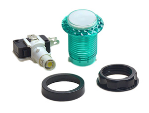 Gran oferta, botón pulsador de Arcade iluminado con LED de 12V, varios colores para accesorios de juego, productos <span class=keywords><strong>EL</strong></span> - Product Image 3