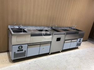 Nouvelle station de barman personnalisable avec stockage de glace et construction en acier inoxydable, station de bar à cocktails haute productivité - Product Image 3