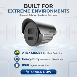 Cámara Industrial Hikvision DS-2XE6046G0-LIS(ADC) 4MP ATEX IECEx a Prueba de Explosiones, IP68 IK10, de Aleación de Aluminio, Tipo Bala Fija - Product Image 1