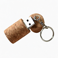 Clé USB 2.0 en bois 128 Mo, clé USB en liège, porte-clés, cadeau créatif, disque U, logo personnalisé