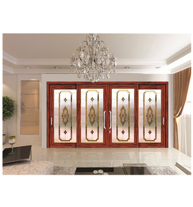 Isolation <span class=keywords><strong>phonique</strong></span> anti-vol étroites portes à cadre d'aluminium double <span class=keywords><strong>porte</strong></span> <span class=keywords><strong>coulissante</strong></span> en verre trempé pour la construction - Product Image 1
