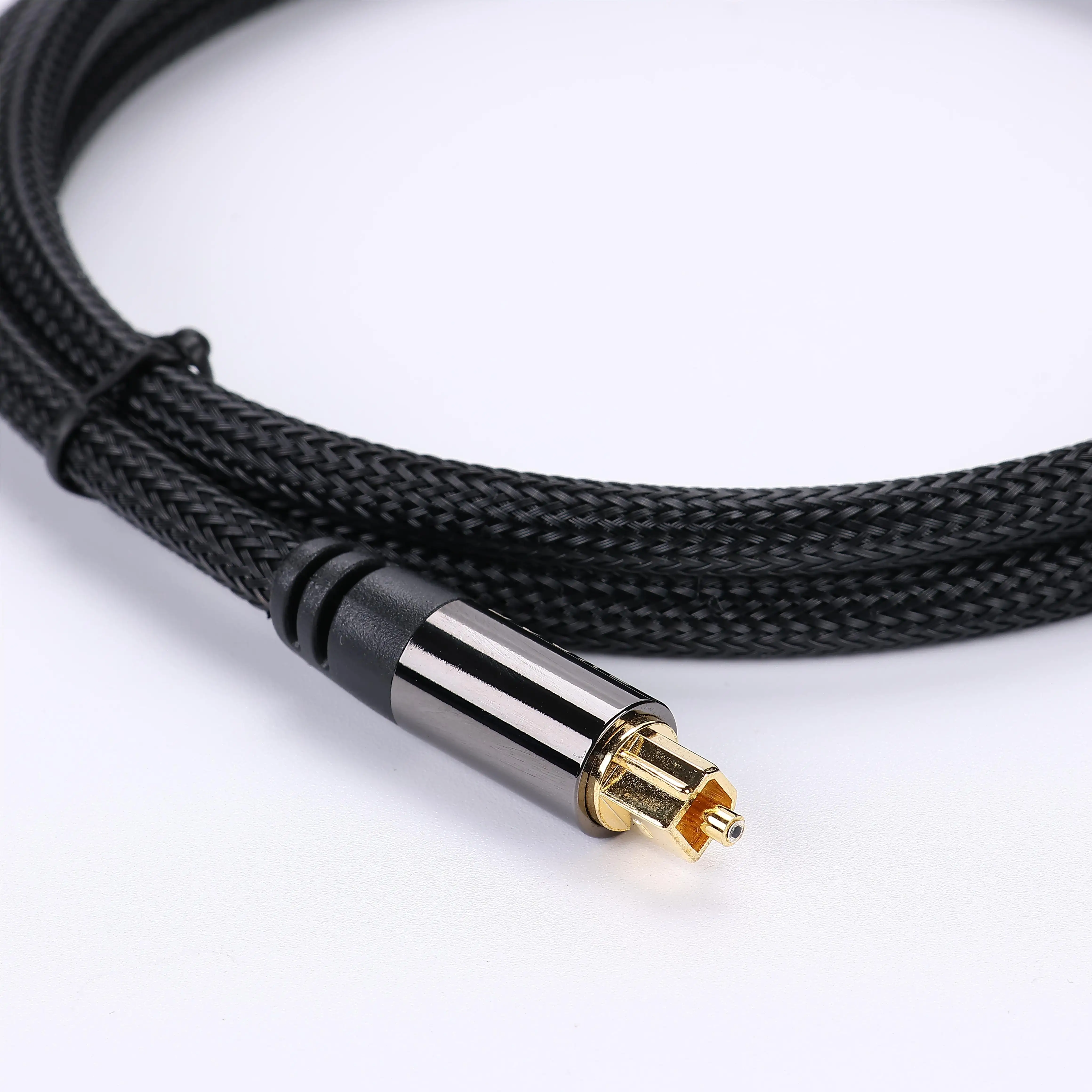 High Quality Durable Braided Fiber Optic Toslink TX-TM-022 Digital Audio Optical Cable