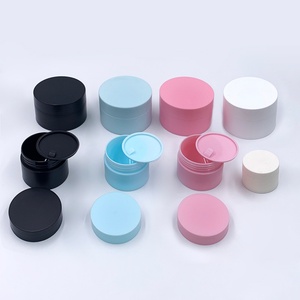 Mini grand pot en plastique PP à double paroi blanc, noir, bleu, rose avec couvercles à vis pour cosmétiques - Product Image 2