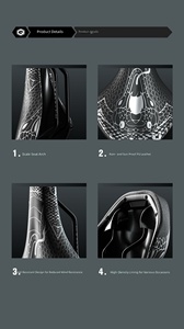 Coussin de <span class=keywords><strong>selle</strong></span> de vélo de montagne, amortisseur de chocs, ventilation, léger, sûr, durable, imperméable, unisexe, adulte - Product Image 4