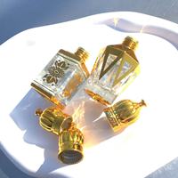 10ml 12ml 15ml or arabe cristal Attar bouteille d'huile huile essentielle bouteille en verre pour huile de parfum avec boule roulante