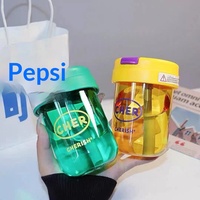 Mini-gobelet incassable en PC pour enfants – Mignon et pratique, cylindrique, avec paille, personnalisable avec logo, idéal pour l'hydratation nomade