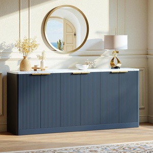 Mueble de TV Moderno de Estilo Americano con Puerta Empotrada de Piedra, Estantes Abiertos para Almacenamiento, Mueble para Sala de Estar, Oficina, <span class=keywords><strong>Entrada</strong></span>, Hogar - Product Image 3