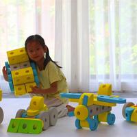 Construcción de EVA suave de alta densidad, juguetes para bebés, bloques de espuma de plástico ABS, modelo de PC, juguete para niños, caja de características creativas DIY