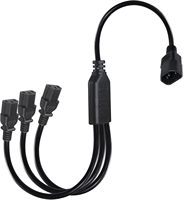Câble d'extension d'alimentation de haute qualité IEC 320 C14 mâle vers 3x femelles C13, type répartiteur H05VV-F ignifuge, 30 cm, pour appareils électroménagers