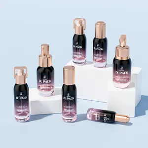competitive price luxury green 20 30 40 50 ml skin care serum pressure pump head cosmetic bottle packaging