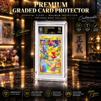 Étui de présentation personnalisé en acrylique transparent pour protège-cartes BGS avec logo et texte pour collection de cartes à collectionner TCG