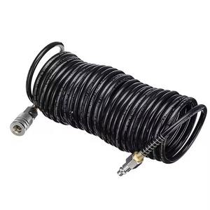 Tuyau pneumatique spiralé en PU de haute qualité, longueur 10-50 m, avec raccords rapides pour l'eau, les fluides, etc. - Product Image 1