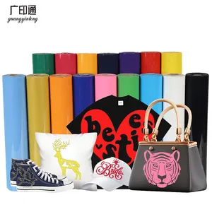 Guangyintong Pvc con vinilo adhesivo de transferencia de calor rollos pequeños Htv mejor vinilo para camisetas - Product Image 1