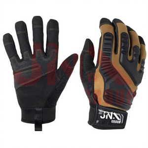 High Impact Waterproof Leather TPR Gloves Oil and Gas Resistant for Auto Mechanic Sports Outdoor Cycling Daily Fishing - Product Image 1