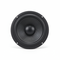 Samtronic Haut-parleur de graves Hi-Fi pur de 6,5 pouces en fibre de verre, petit canon en acier, longue course, 4-8 Ohm, 100W, blindé magnétiquement