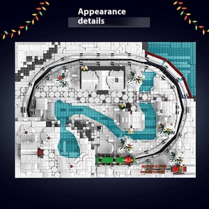 Yuxing khuôn Vua tự làm đường sắt tàu xây dựng khối thiết lập Món Quà Giáng sinh đồ chơi nhựa lắp ráp công viên với vừa phải khó khăn cho trẻ em - Product Image 3