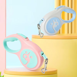 สายจูงสุนัขแบบยืดหดได้ 5 เมตร คุณภาพสูง ดีไซน์การ์ตูน สายไนลอนแบน หรูหรา - Product Image 4