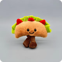 Peluche adorable en forme de sandwich burger, super douce en coton PP, brodée, petit pendentif, porte-clés créatif pour sac, unisexe, 11-30 cm, pour fête